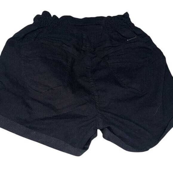 Always Friday Womens High-Waist Black Button Shorts Size 17 - Picture 6 of 8